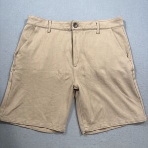 True Classic Shorts, Men's Classic Fit Comfort Chino Navy Beige Size 33